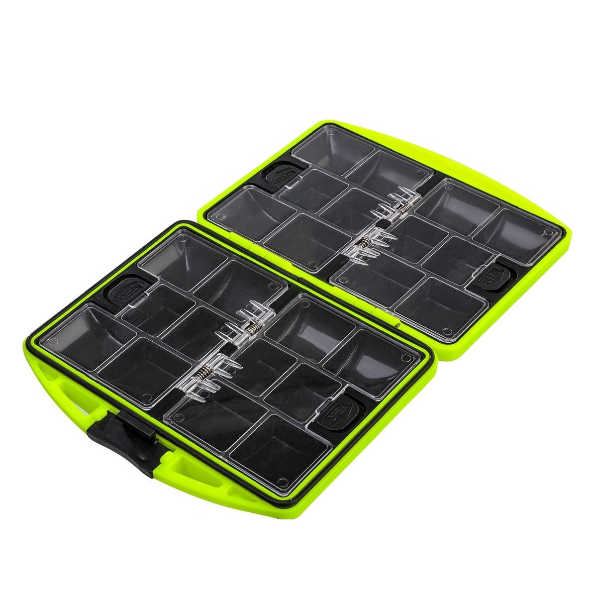 Универсальная пластиковая коробка для рыболовных снастей. Коробка выполнена в форме книжки.