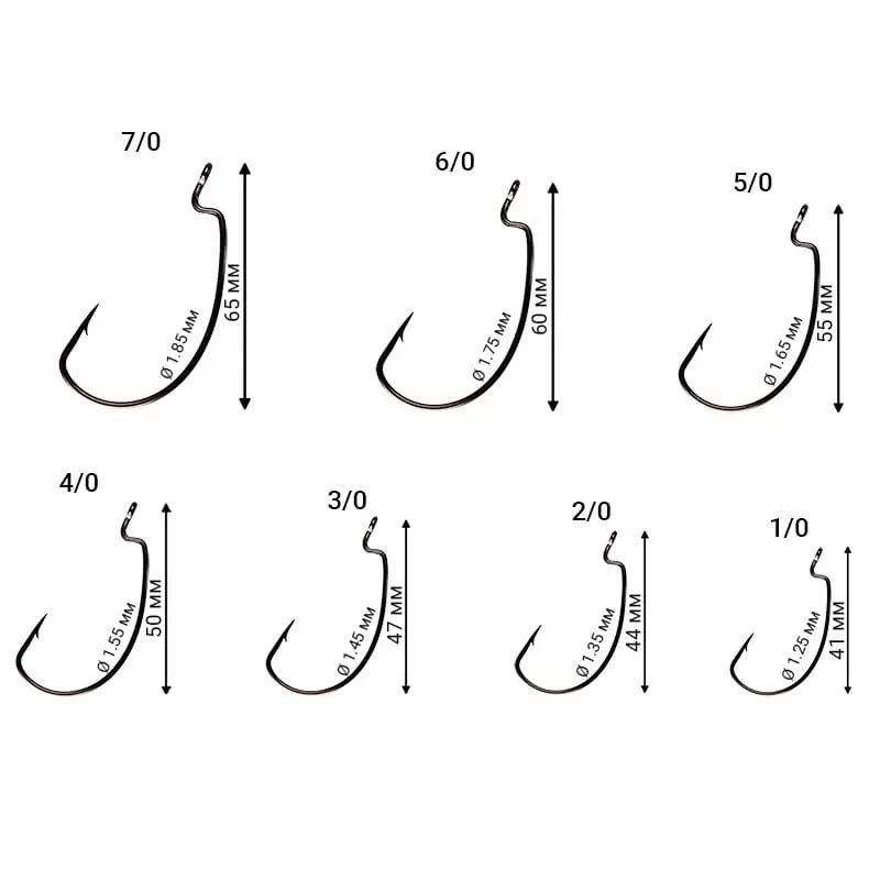 Офсетный крючок Crazy Fish Big Game Offset Hook 1