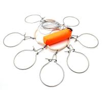 Кукан Namazu металл. трос 3,5 м, d-2 мм, 7 круг. карабинов, с поплавком (уп. PVC чехол)