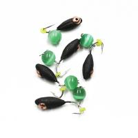 Мормышка ЯМАН вольф. бн. Овсинка с мед. кор, d-3 мм, 0,7 г, кошачий глаз, цв. зелен