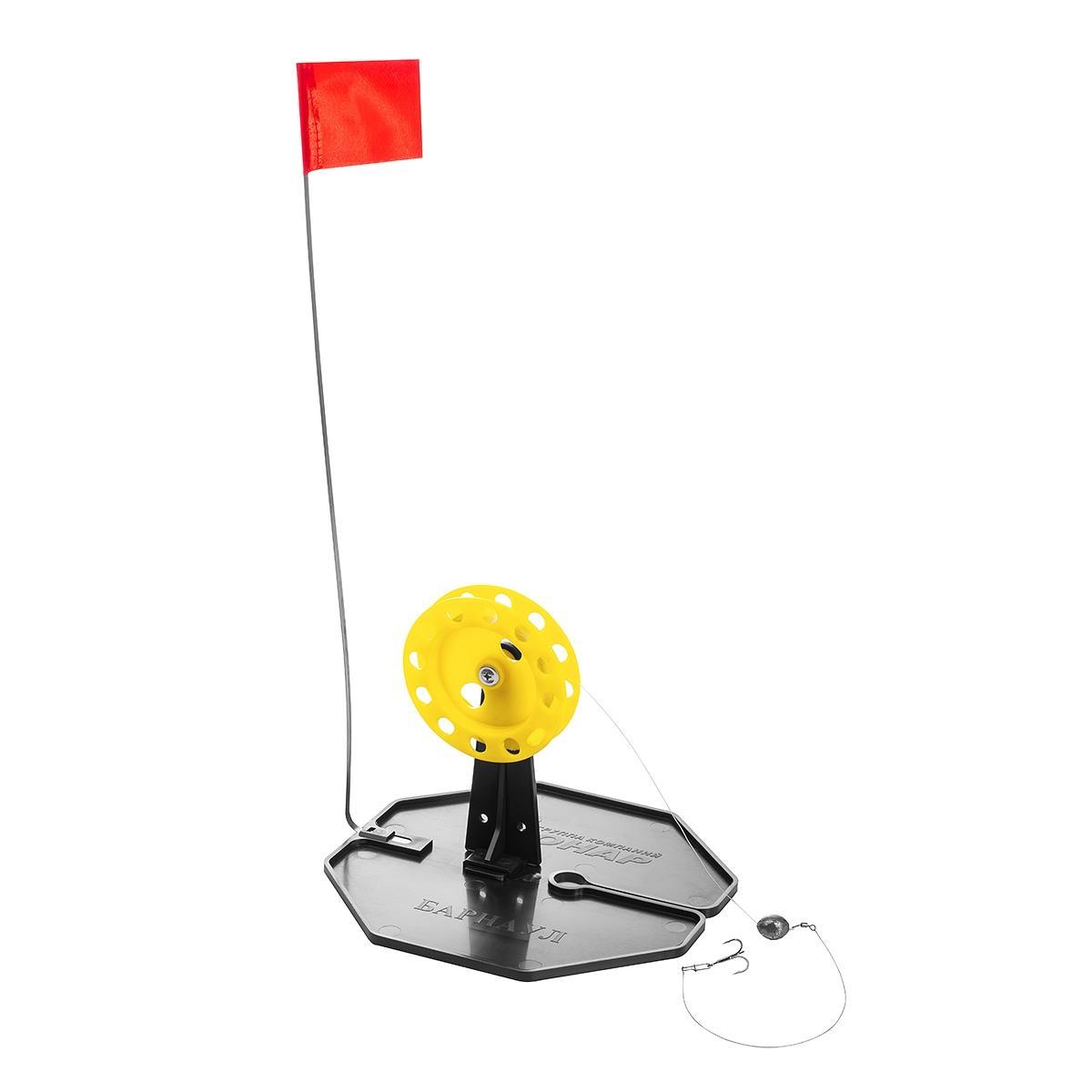 Набор жерлиц на подставке оснащенная ЖЗО-05 (d-210мм.катушка d-63мм) (10шт) ТОНАР1