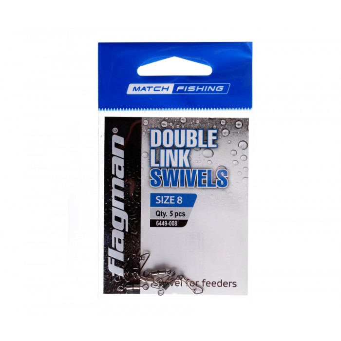 Фидерный двойной вертлюжок Flagman Double Link Swivels №8 5шт1