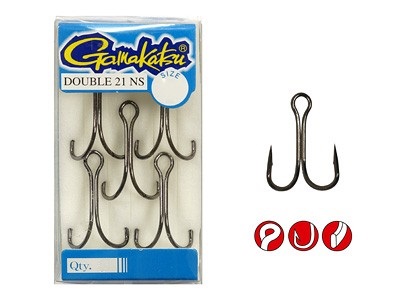 Крючок Gamakatsu Double 21 black №1 1