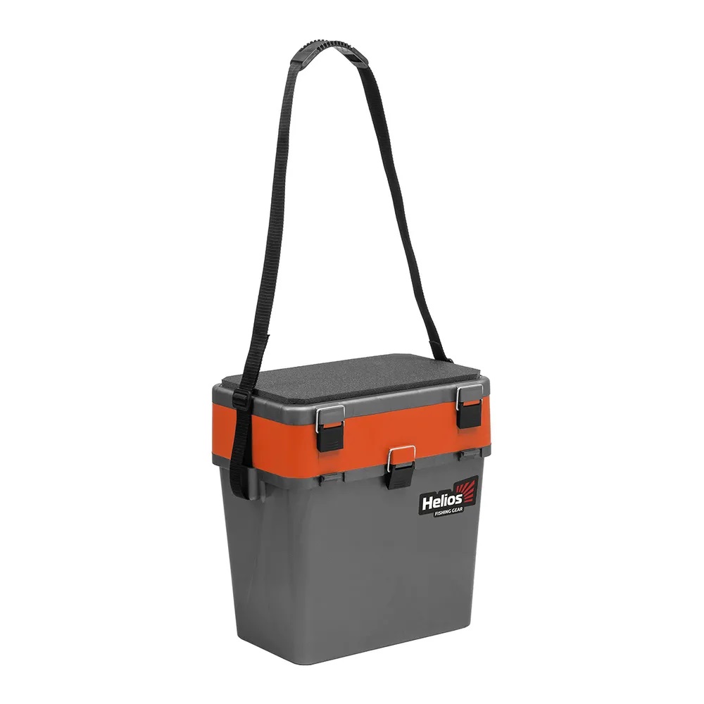 Ящик Helios рыболовный зимний серый-оранжевый HS-IB-19-GO 2