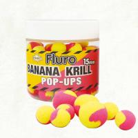 Плавающие бойлы Dynamite Baits Two Tone Fluro Banana & Krill Pop-Ups (банан и криль)