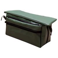 Сумка - сидение из ПВХ для лодки. Имеет небольшой вес, и несколько карманов, на застежке типа молния.