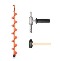 Комплект под мотобур Тонар шнек MOTOSHTORM 130R+адаптер+молоточек T-SMS130R-ASH