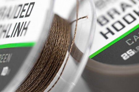 BASIX Braided Hooklink 18lb 10m Camo Green 3