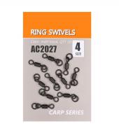 Вертлюг ORANGE рыболовный с кольцом, цвет mbl, размер № 4, в уп. 10 шт.