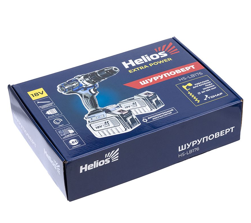 Шуруповерт-электробур 18V 6A (HS-LB176) Helios 2