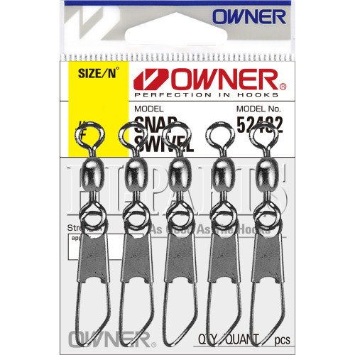 OWNER Застежка с вертлюгом Snap Swivel №18 1