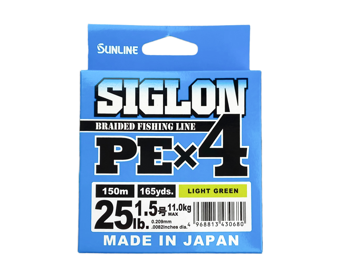 Шнур Sunline Siglon PEх4 light green 150м 1,5 25lb 1